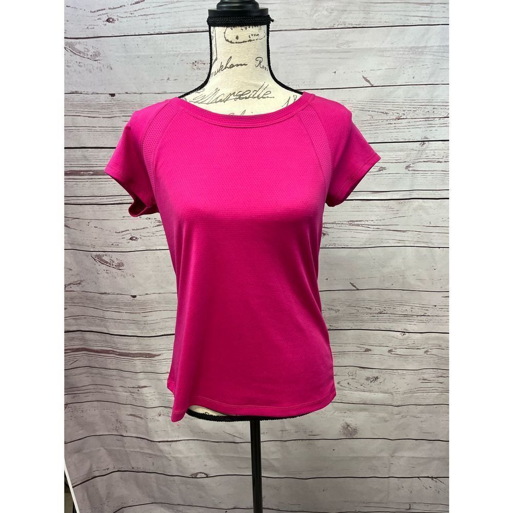 Made For Life Womens Pink Quick-Dry Mesh Keyhole Back Athletic Top‎ Size Small
